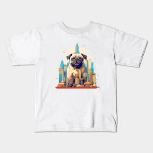 Pug Dog Pet Animal Beauty Nature City Discovery Kids T-Shirt